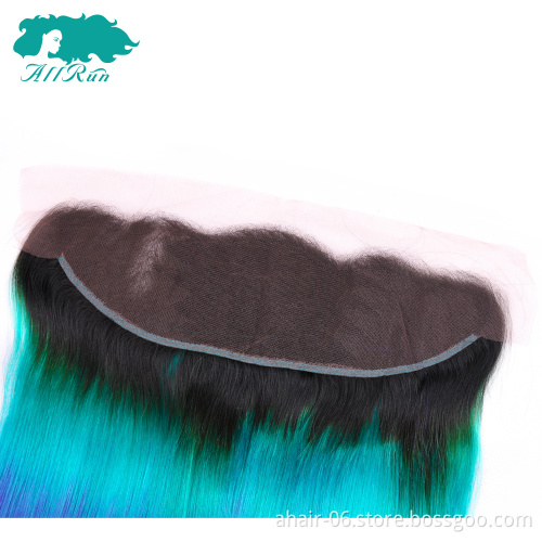 ombre lace frontal, TB/blue/purple color ombre color hair lace frontal